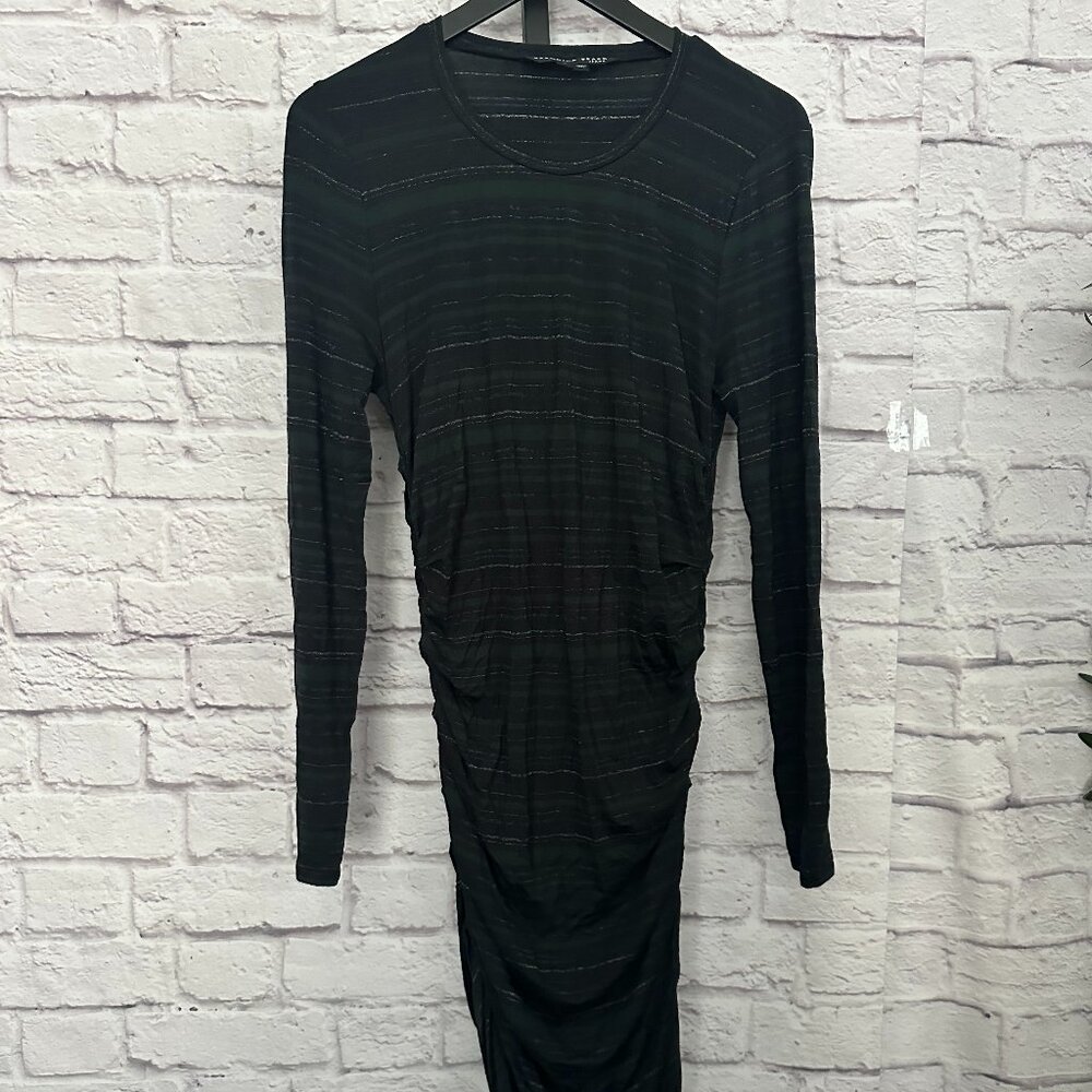 Veronica Beard Women's Daphne Metallic Mini Pinstripe T-Shirt Dress